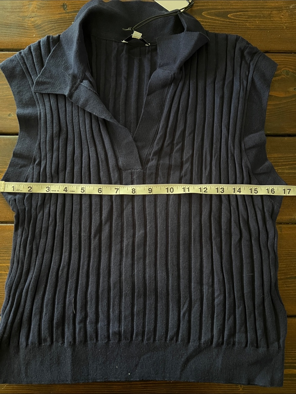 NWT Joe’s Jeans Navy Mal Popover Sweater Vest - Picture 7 of 7